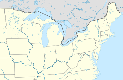 五大湖地区在美国东北部的位置