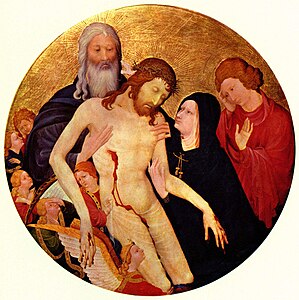 Jean Malouel, Grande Pietà ronde, vers 1400, Musée du Louvre, Paris