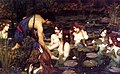 約翰·威廉·沃特豪斯《海拉斯與寧芙們》，1896年，現藏於曼徹斯特美術館
