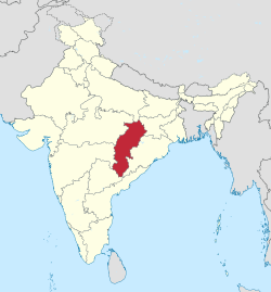 切蒂斯格尔邦在印度的位置