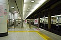京成本線4番線ホーム 成田スカイアクセス線ホームと区別する柵が設置（2010年7月）