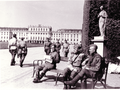 Soviet troops in the Schönbrunn Palace gardens, 1945