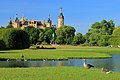 Le château de Schwerin vu depuis le parc