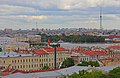Saint Petersburg and the television tower (back right) as viewed from Isaac Cathedral, taken on 6 May 2012