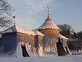 Les tentes de cuivre du Parc Haga à Solna.
