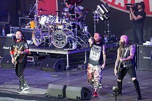 Left to right: Bathory, Spencer, Moody, and Kael performing at 2017's Rock am Ring