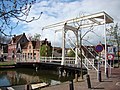 A canal and a drawbridge in Edam.