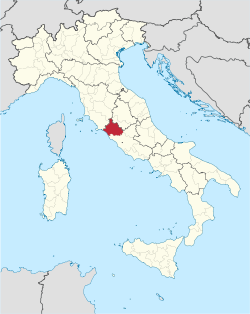 維泰博省在意大利的位置