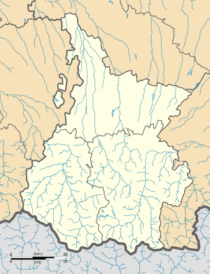 巴涅尔德比戈尔在上比利牛斯省的位置