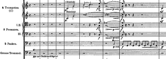 Les premières mesures du thème composé par Strauss.
