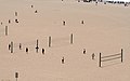 Image 18Public beach volleyball courts in Santa Monica, where the modern two-man version originated. (from Beach volleyball)