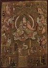敦煌五代绢画《地藏十王图》，9世纪晚期-10世纪早期