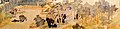 文徵明 东园图 横卷绢本设色 纵30.2厘米 横126.4厘米 现藏于北京故宫博物院