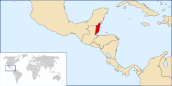 英屬洪都拉斯（1862－1973） 伯利茲（1973－1981）的位置