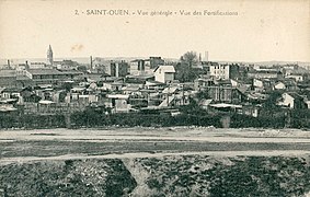 Saint-Ouen, vue des fortifs de Paris au début du XXe siècle.