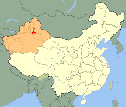 乌鲁木齐市在新疆维吾尔自治区的位置