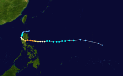 颱風巨爵的路徑圖