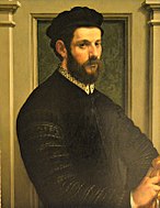 弗朗切斯科·薩爾維亞提（英语：Francesco de' Rossi）的《著貴族服飾的自畫像（義大利語：Autoritratto in abiti da gentiluomo）》，75.5 × 58.5cm，約作於1540年，來自法爾內塞家族的藏品[27]