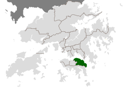 Location of Eastern District within Hong Kong