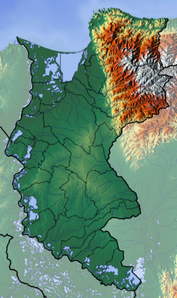 马格达莱纳省地形图