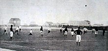 Photo de la rencontre entre le Stade français et Cooper's Hill en 1898