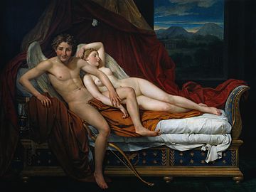 Cupidon et Psyché de Jacques Louis David (1817).