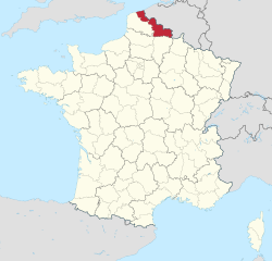 諾爾省在法国的位置