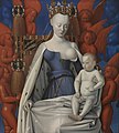 讓·富凱《天使圍繞著聖母子》，1450年代
