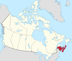 紅色部份為加拿大海洋省份