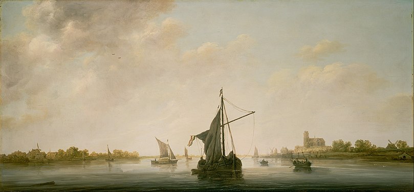 《多德雷赫特河段马斯河之景》 (约1645–1646年) J·保羅·蓋蒂博物館