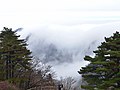安徽黄山的云瀑