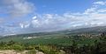 Panoramic view of Elah Valley and Neve Michael as seen from atop Moshav Aderet