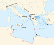 Carte de l'est de la Méditerranée