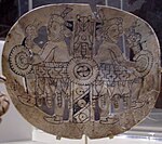 An engraved shell gorget from the Spiro site