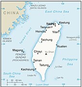 Political map of Taiwan
