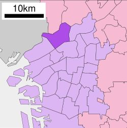淀川區在大阪府的位置