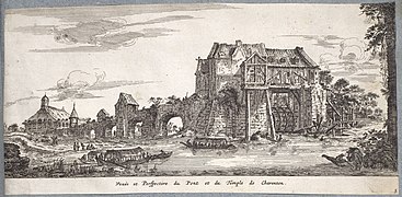 Veuës et Perspective du Pont et du Temple de Charenton, ca.1675.