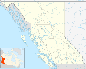 Map showing the location of Bonaparte Provincial Park