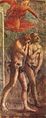 L'Expulsion d'Adam et Ève du Paradis de Masaccio, avec le feuillage de la censure