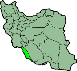 伊朗布什爾省行政区地图