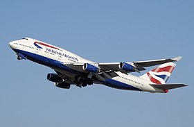 Un Boeing 747-400 de British Airways, principal utilisateur de cette version avec 33 appareils en service en juillet 2019[1]