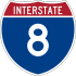 8號州際公路 marker