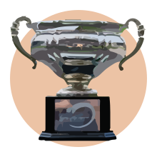 Illustration of the trophy of the Belgian Supercup.