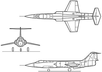 F-104的三視圖