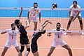 Image 8Play in progress: The "set" (second contact), Iran vs. Japan, Olympic qualification match 2016