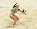 Image 7Brazil's Maria Antonelli making a forearm pass, also known as a bump (from Beach volleyball)