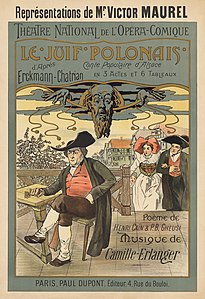 Le Juif Polonais poster, by Henri C. R. Presseq (restored by Adam Cuerden)