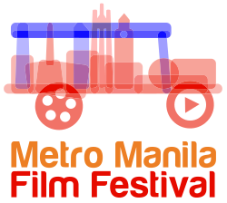 Stylized jeepney in red and blue