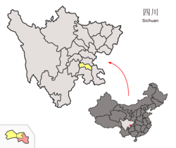 富顺县和自贡市在四川以及在中国的位置