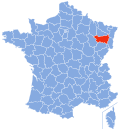 Positionnement géographique du département des Vosges en France